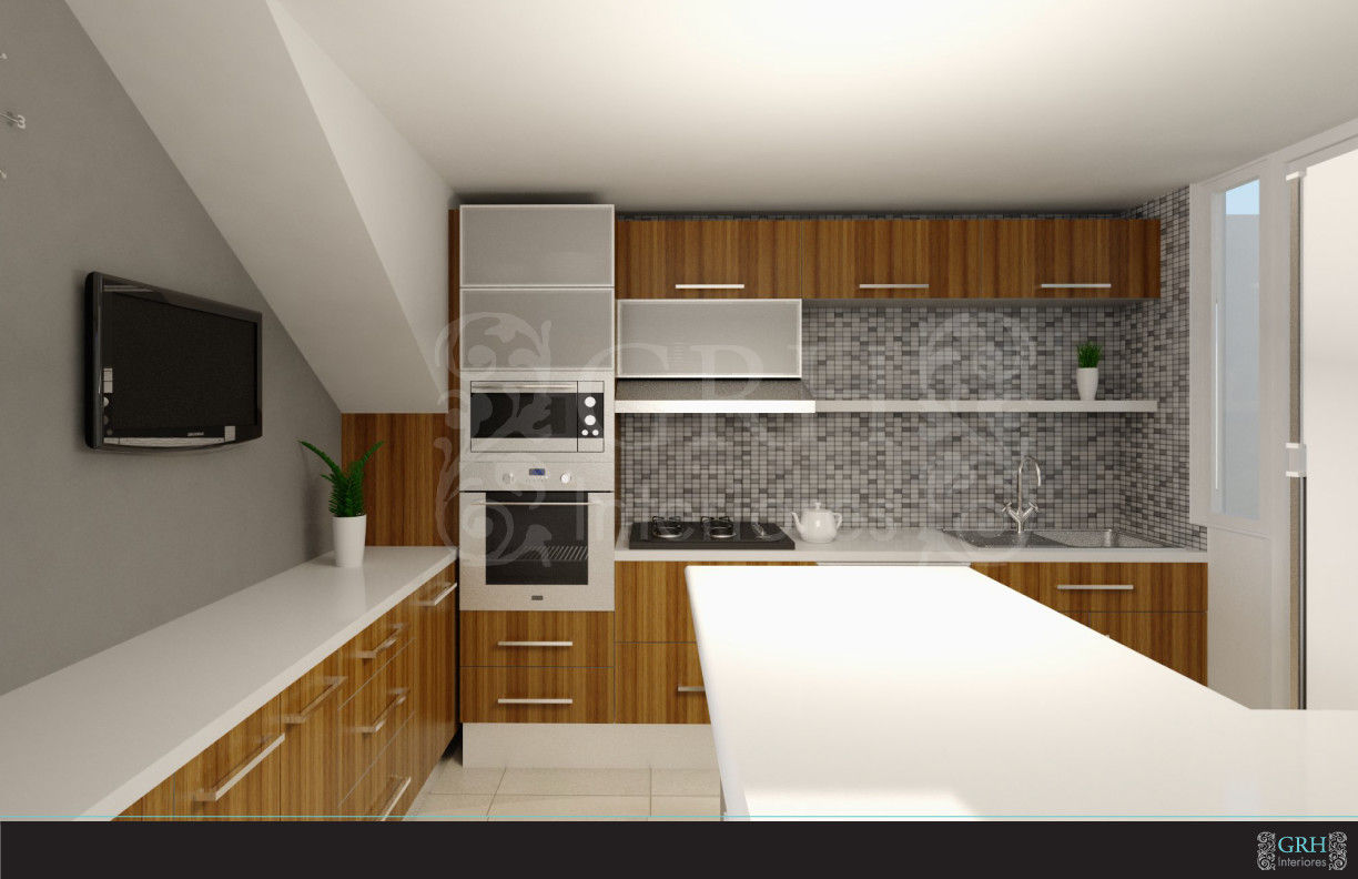 FAMILIA TGR, GRH Interiores GRH Interiores Modern kitchen OSB