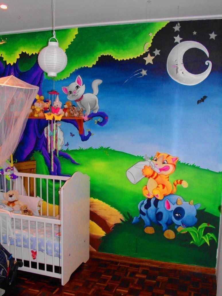 Nursery Wall Murals Banner Buzz สวนภายใน ตกแต่งภายใน