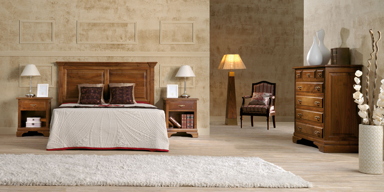 Una gran lista de Muebles Clásicos que te robarán el corazón, Aguirre Artesanos Aguirre Artesanos Classic style bedroom Beds & headboards