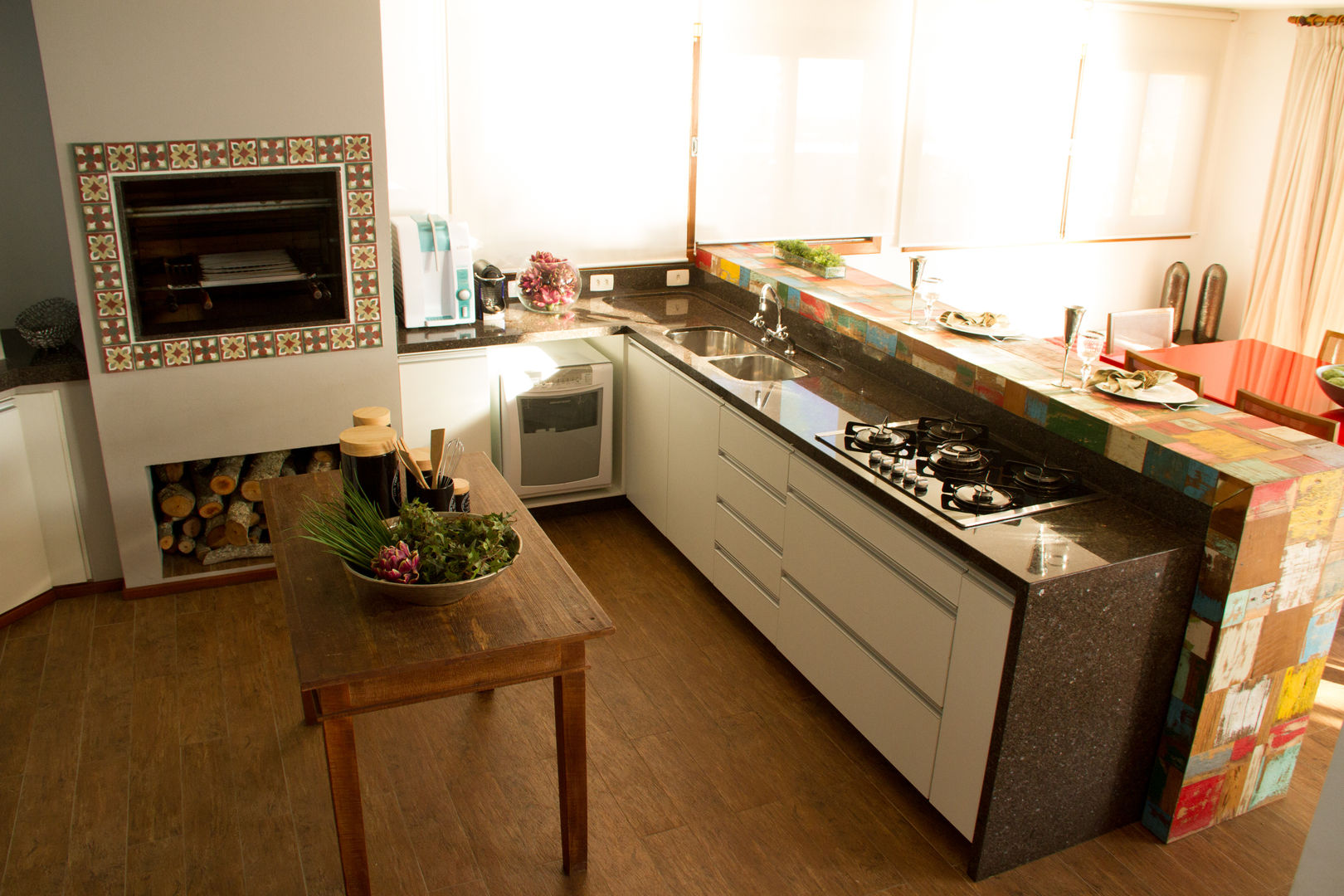Refúgio de férias, Espaço do Traço arquitetura Espaço do Traço arquitetura Rustic style kitchen