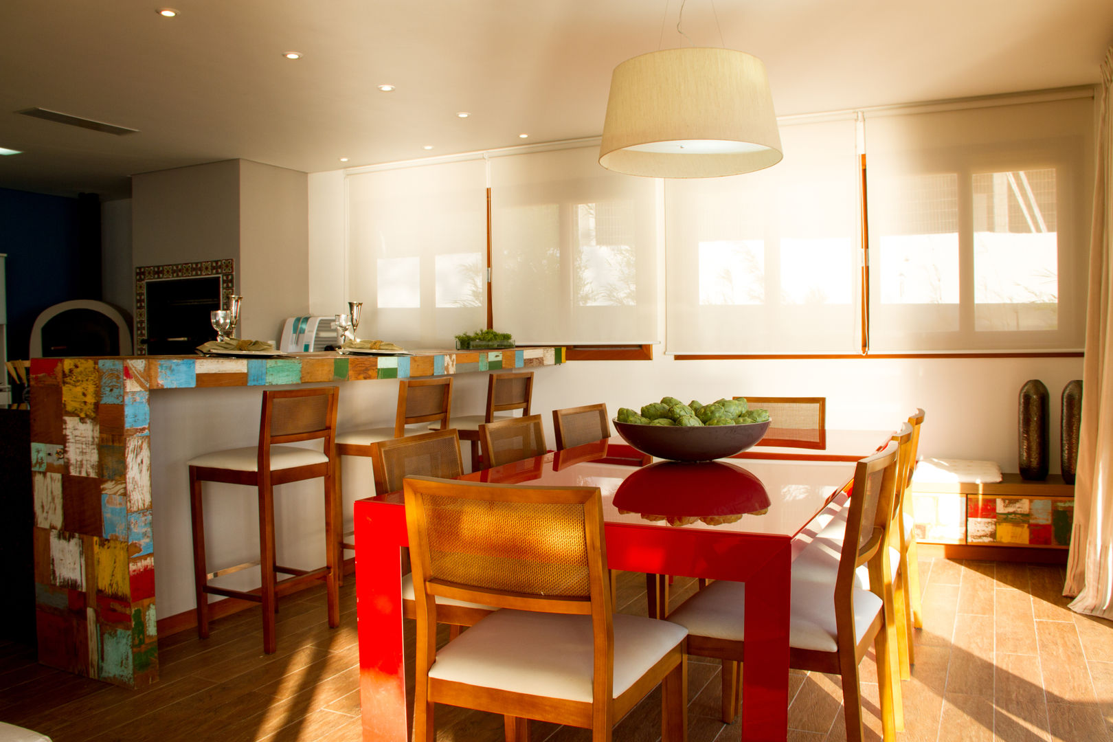 Refúgio de férias, Espaço do Traço arquitetura Espaço do Traço arquitetura Rustic style dining room
