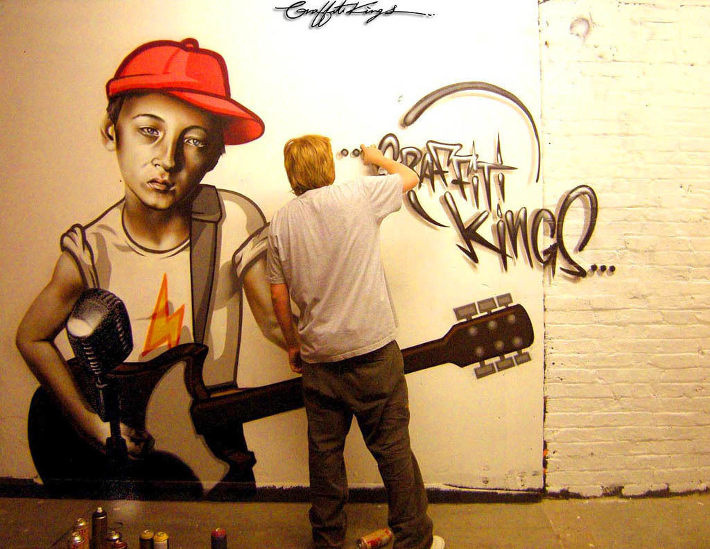 Graffiti Street Art Mural homify Other spaces Pictures & paintings