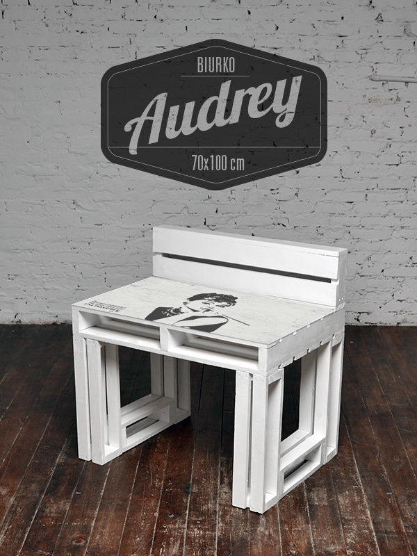 Biurko Audrey/ Audrey Desk 70x100, Tailormade Furniture Tailormade Furniture 스칸디나비아 서재 / 사무실 책상