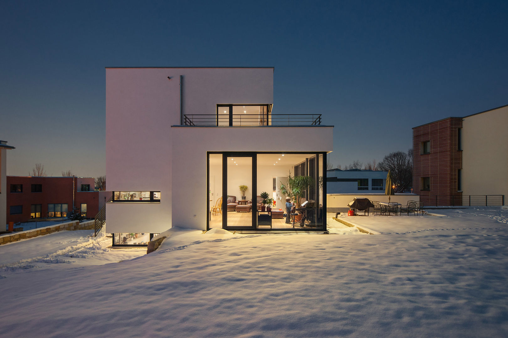 Wohnhaus in Dresden, Architekturfotografie Steffen Spitzner Architekturfotografie Steffen Spitzner Modern Evler