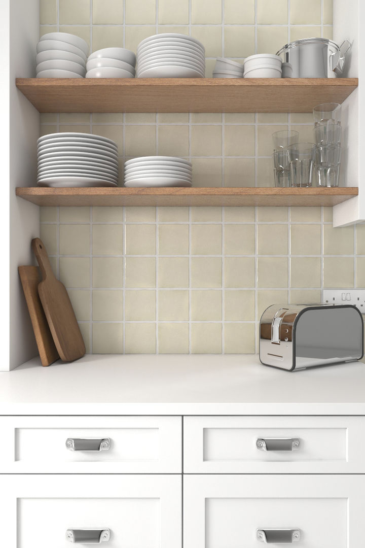 Artisan Ceramic Kitchen Tiles The London Tile Co. ラスティックスタイルな 壁&床 タイル