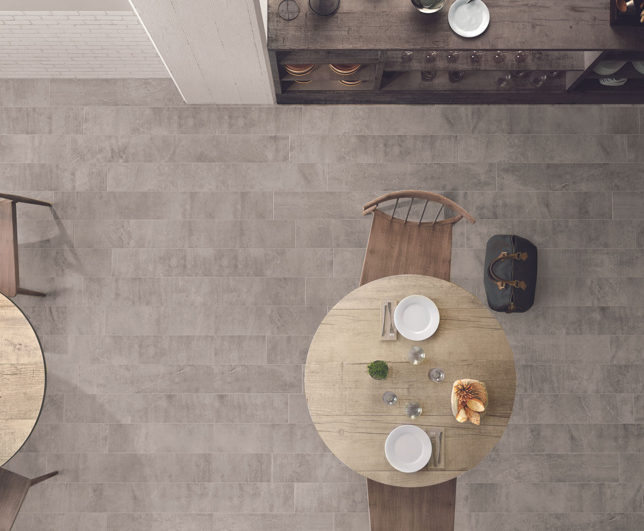 Tudor Porcelain Floor Tiles The London Tile Co. 모던스타일 벽지 & 바닥 타일