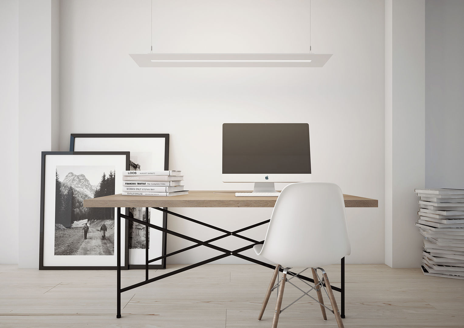 Render 3D di interni, Still Life e progetti vari, ImagineCG ImagineCG Minimalist study/office