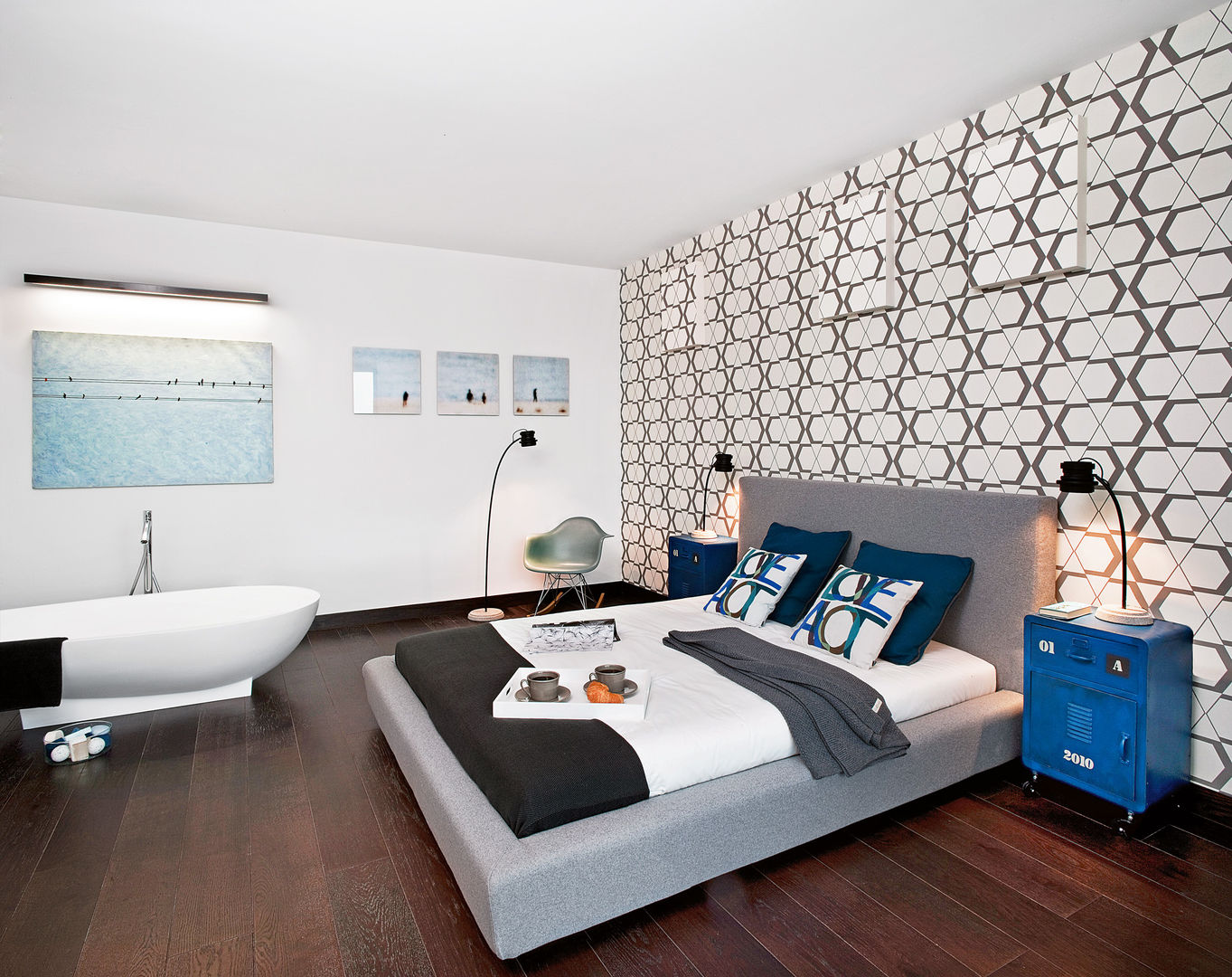 Industrialny Loft , justyna smolec architektura & design justyna smolec architektura & design Modern style bedroom