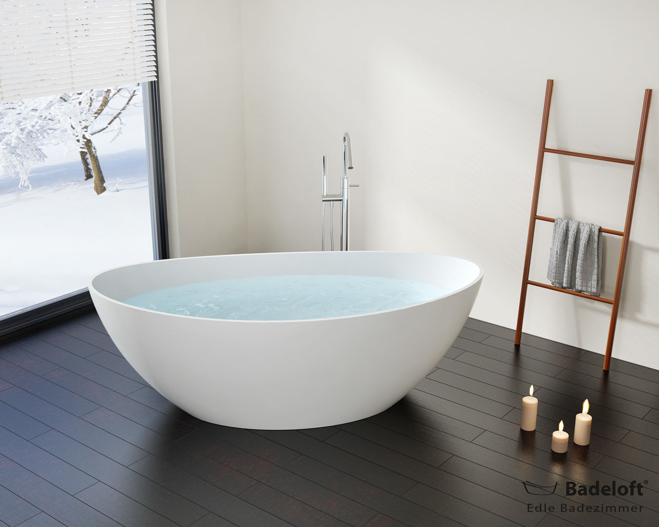 Moderne Traumbadewannen zum Verlieben, Badeloft - Badewannen und Waschbecken aus Mineralguss und Marmor Badeloft - Badewannen und Waschbecken aus Mineralguss und Marmor Modern bathroom Bathtubs & showers