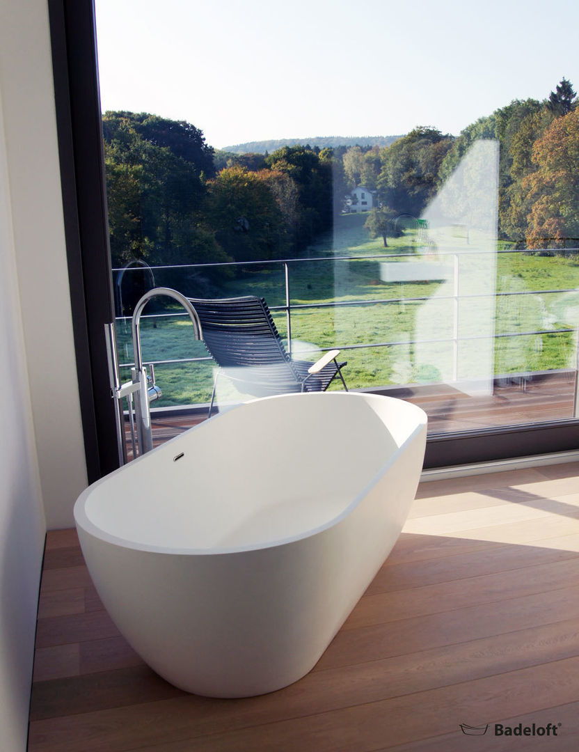 Edle freistehende Badewannen für luxuriöse Badezimmer, Badeloft - Badewannen und Waschbecken aus Mineralguss und Marmor Badeloft - Badewannen und Waschbecken aus Mineralguss und Marmor Modern bathroom Bathtubs & showers