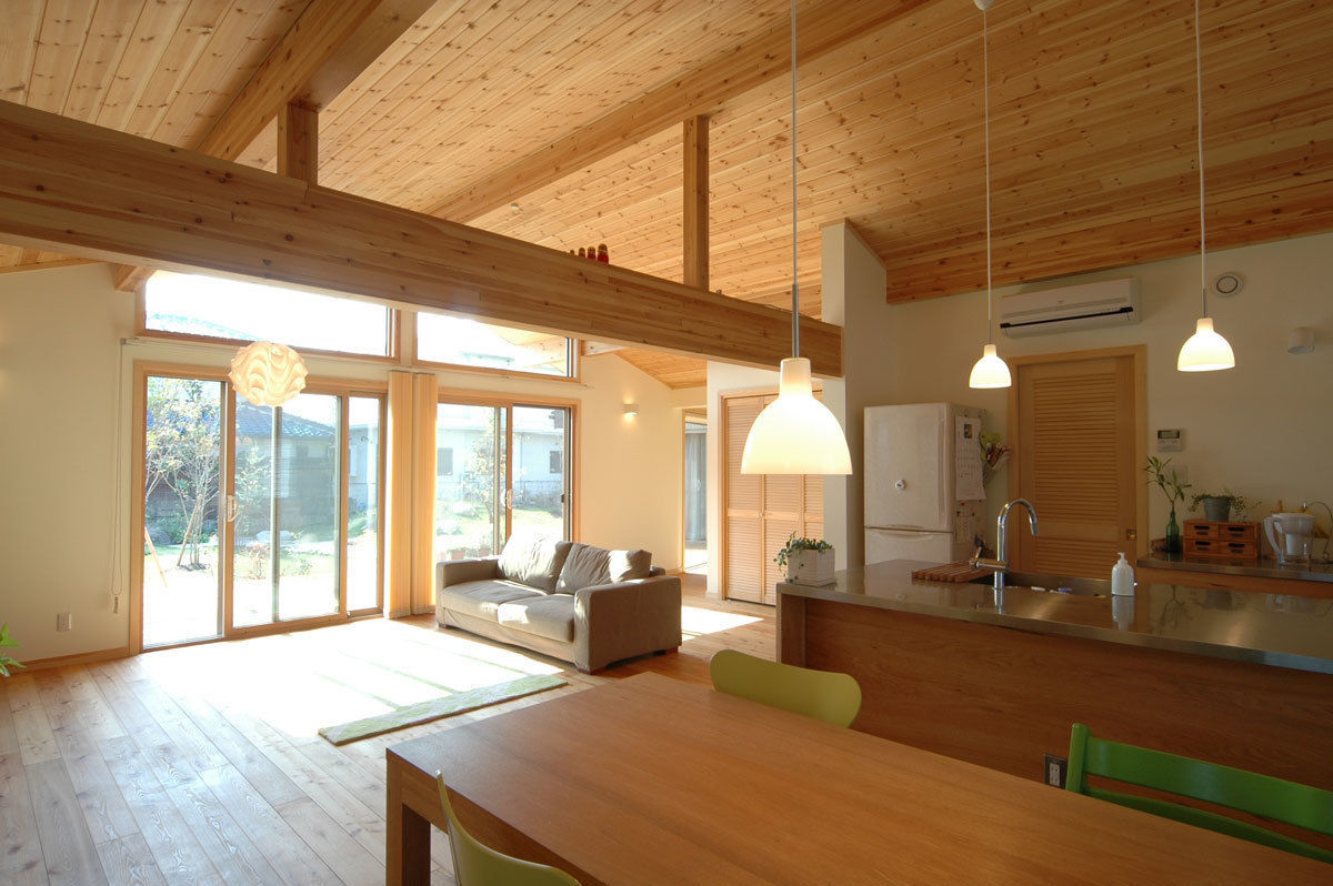 小牧市に建つ木の家・51.0坪, 木の家株式会社 木の家株式会社 Living room