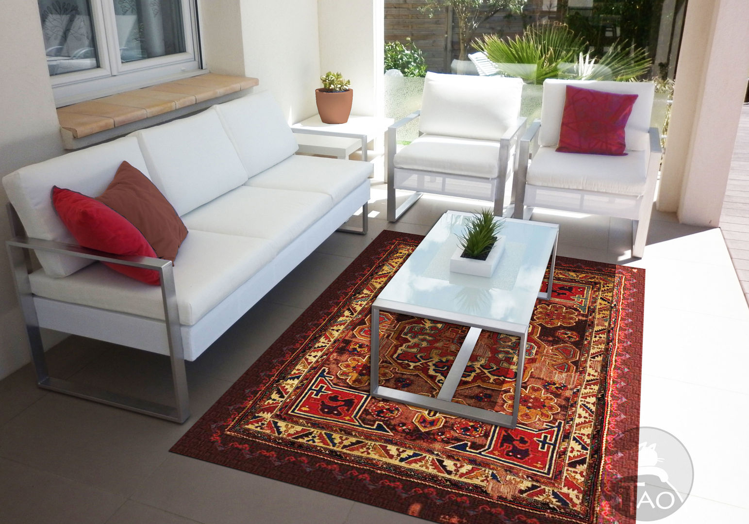 Des tapis pour colorer votre terrasse, ITAO ITAO Balcones y terrazas clásicos Decoración y accesorios