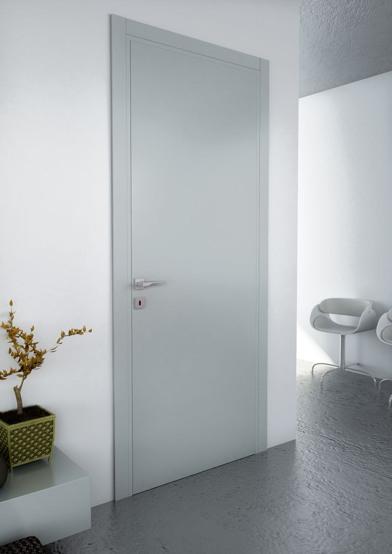 Porta per interni complanare , Phi Porte Phi Porte Puertas y ventanas de estilo minimalista Madera Acabado en madera