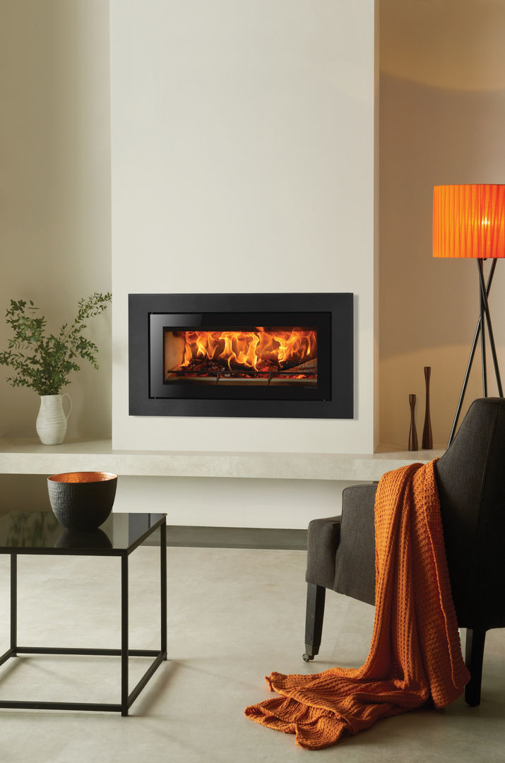 Riva Studio 2 Steel XS Stovax Heating Group غرفة المعيشة ديكورات مدفأة الحطب