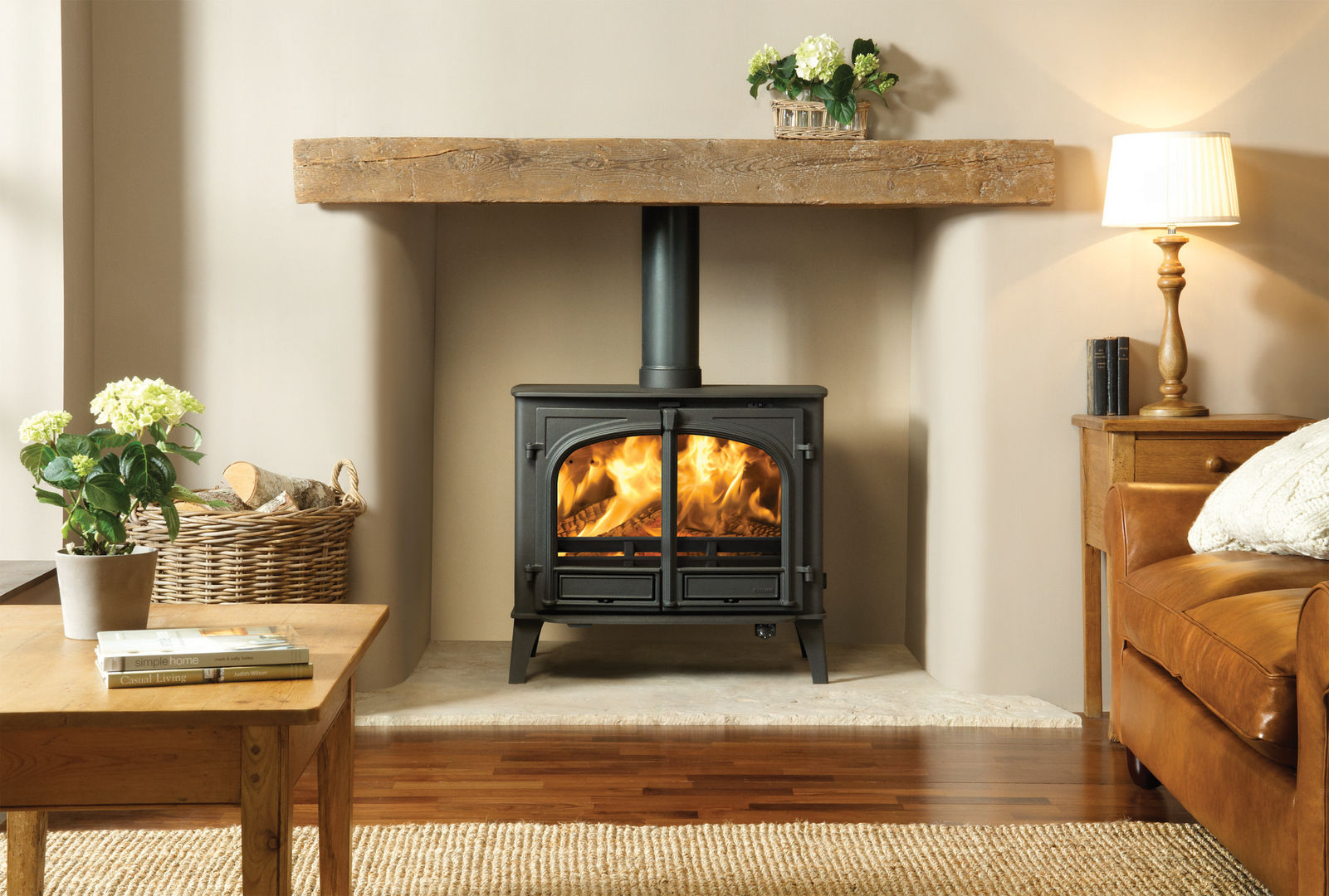 Stockton 14 Stovax Heating Group Rustic style living room Fireplaces & accessories