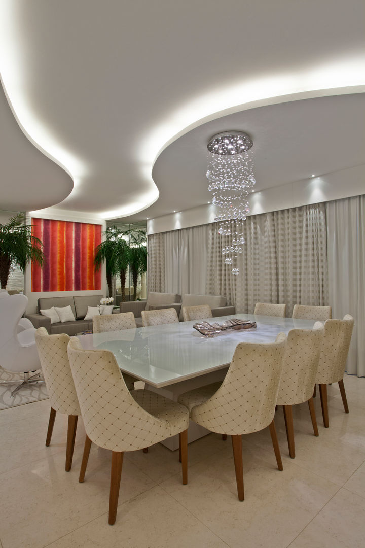 Apartamento Marrocos, Designer de Interiores e Paisagista Iara Kílaris Designer de Interiores e Paisagista Iara Kílaris Sala da pranzo moderna