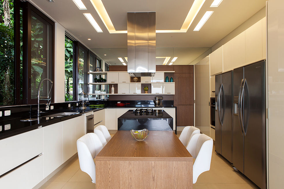 Sam Pedro - Guarujá - SP, Infinity Spaces Infinity Spaces 現代廚房設計點子、靈感&圖片