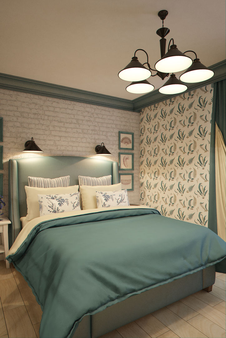 "Симфония в синем", Marina Sarkisyan Marina Sarkisyan Eclectic style bedroom