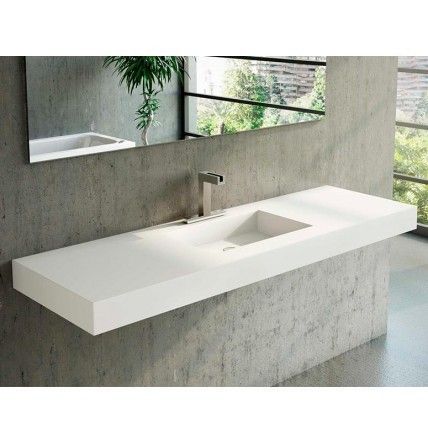 Lavabo de Corian® SQUARE con Encimera a medida. Baños de Autor Baños de estilo moderno Lavabos