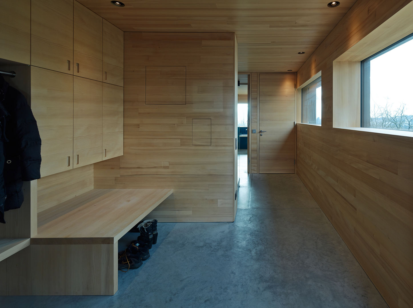 Duplexhouse Linz, HAMMERER Architekten GmbH/SIA HAMMERER Architekten GmbH/SIA 모던스타일 복도, 현관 & 계단