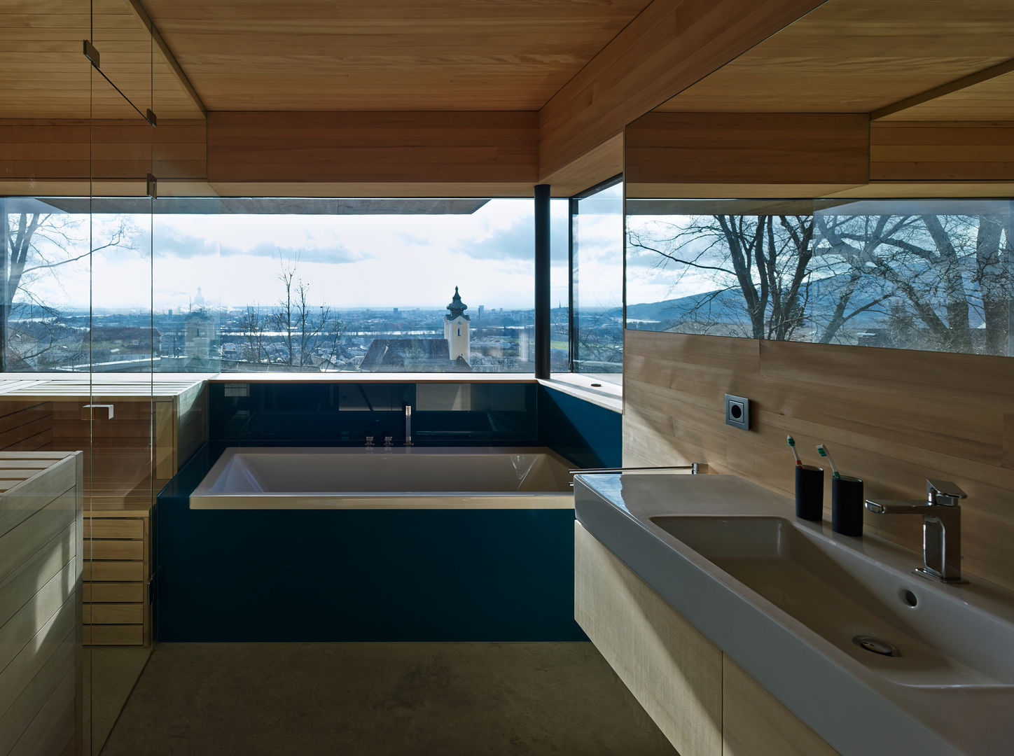 Duplexhouse Linz, HAMMERER Architekten GmbH/SIA HAMMERER Architekten GmbH/SIA Modern bathroom
