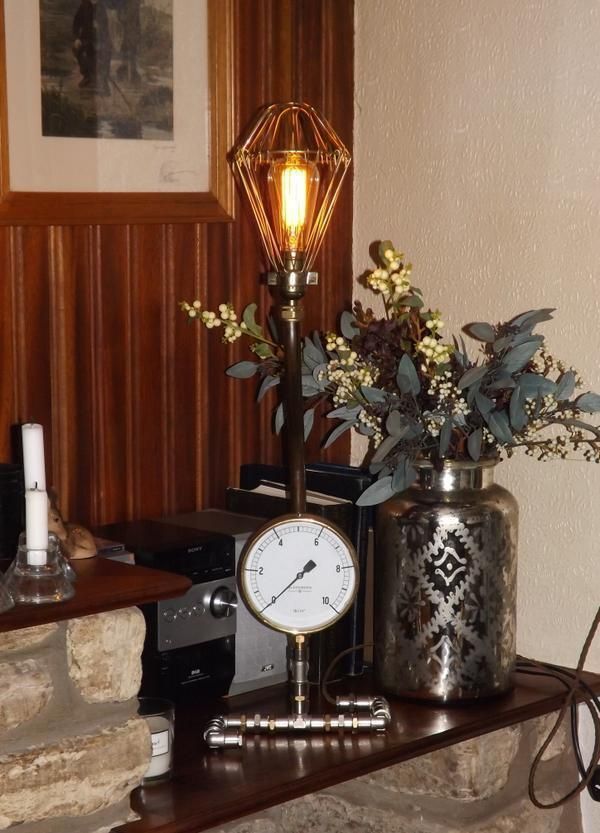 steampunk style lamp srb enginering 2000 ltd Industrial style living room