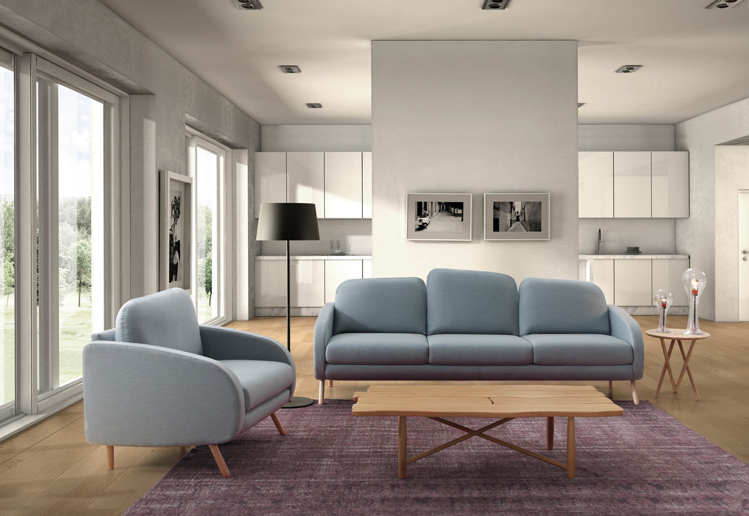 NEWY salón BELTÁ & FRAJUMAR Salas de estilo moderno Sofás y sillones