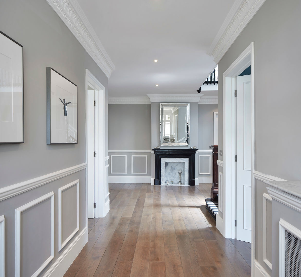 London Art de Vivre Sophie Nguyen Architects Ltd Eclectic style corridor, hallway & stairs