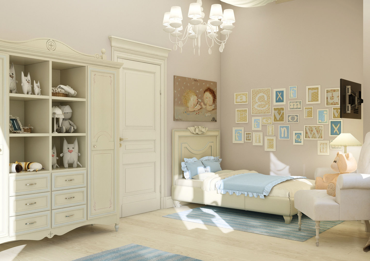 Дизайн коттеджа "Комната маленькой принцессы" , Samarina projects Samarina projects Nursery/kid’s room
