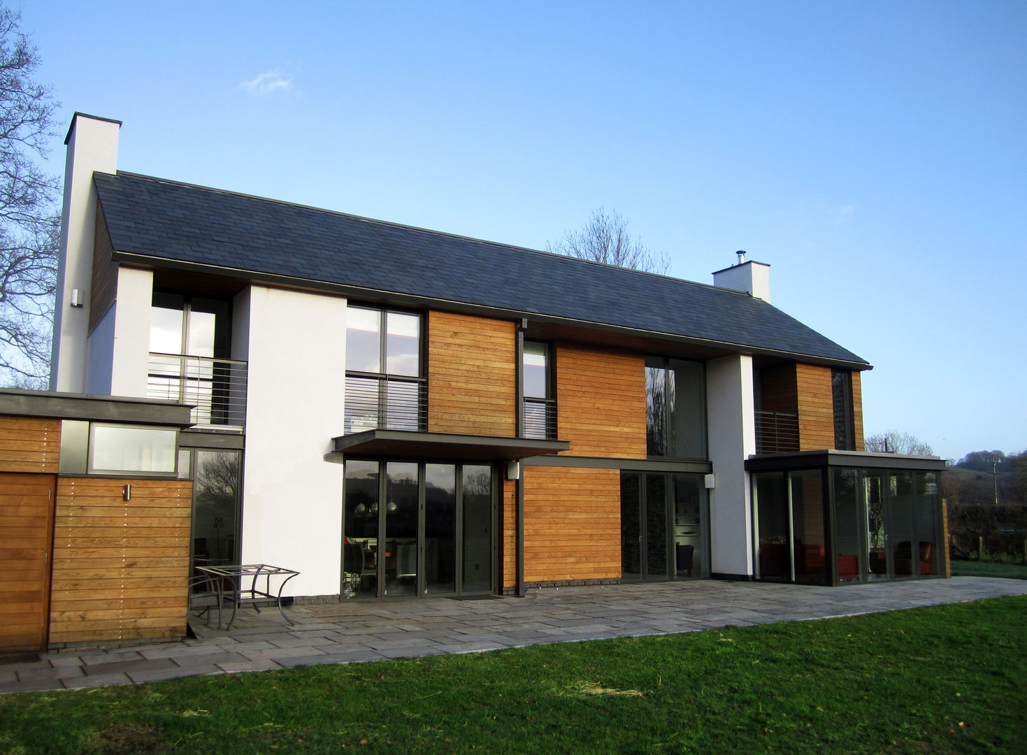 Llambetta House, Usk, Hall + Bednarczyk Architects Hall + Bednarczyk Architects Casas modernas