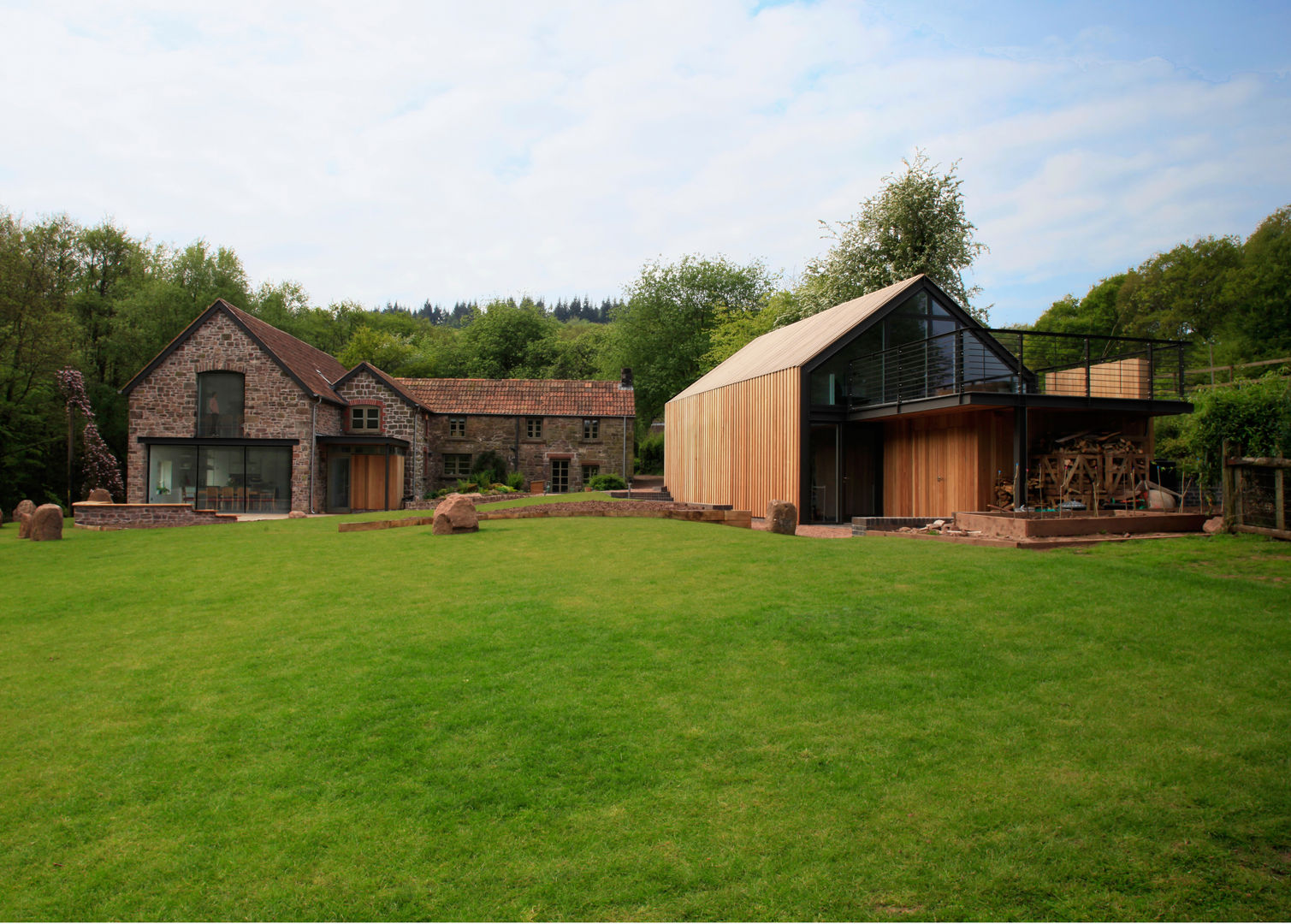Veddw Farm, Monmouthshire, Hall + Bednarczyk Architects Hall + Bednarczyk Architects Casas modernas: Ideas, diseños y decoración