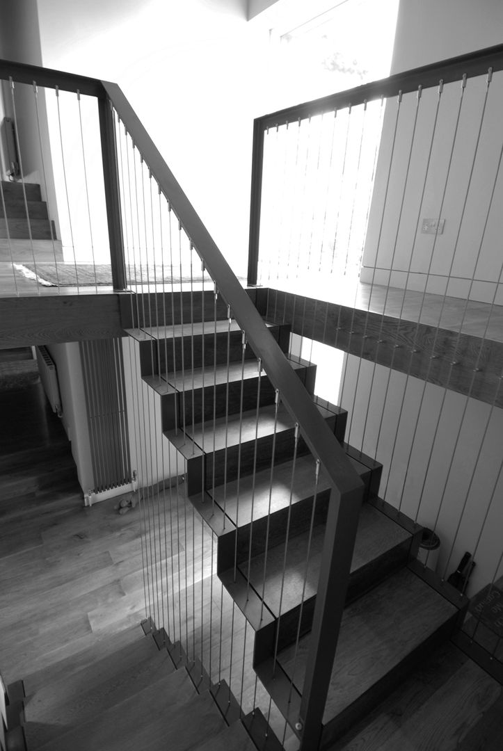 Valley Springs, Hall + Bednarczyk Architects Hall + Bednarczyk Architects Modern corridor, hallway & stairs