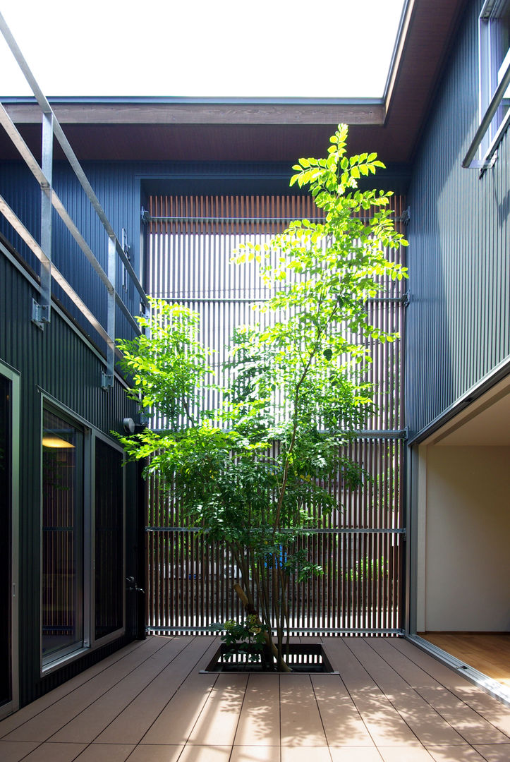 木町の家, アトリエ イデ 一級建築士事務所 アトリエ イデ 一級建築士事務所 Moderne tuinen