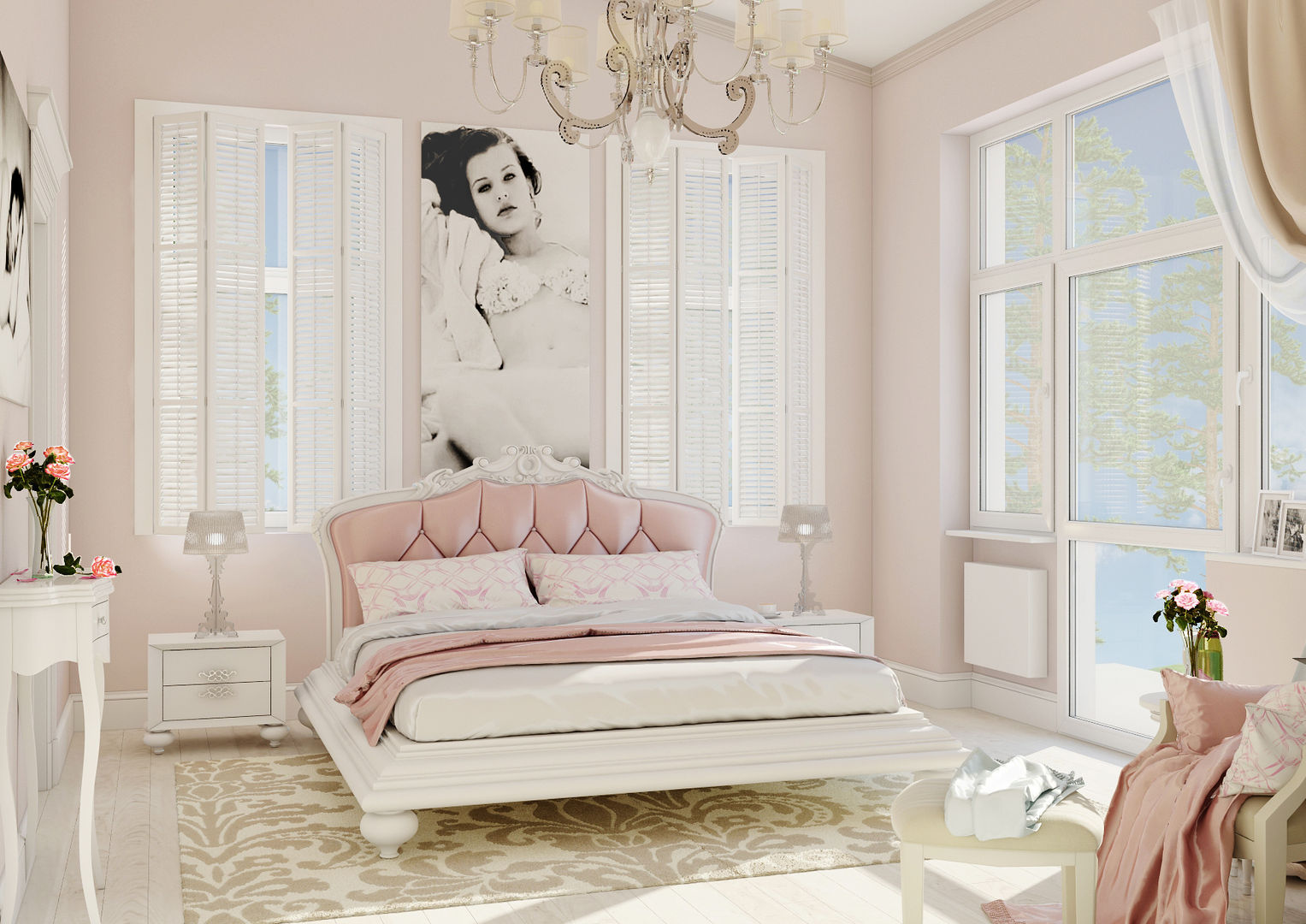 Дизайн коттеджа " Воздушный зефир", Samarina projects Samarina projects Classic style bedroom