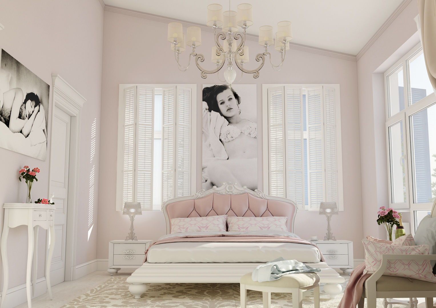 Дизайн коттеджа " Воздушный зефир", Samarina projects Samarina projects Classic style bedroom