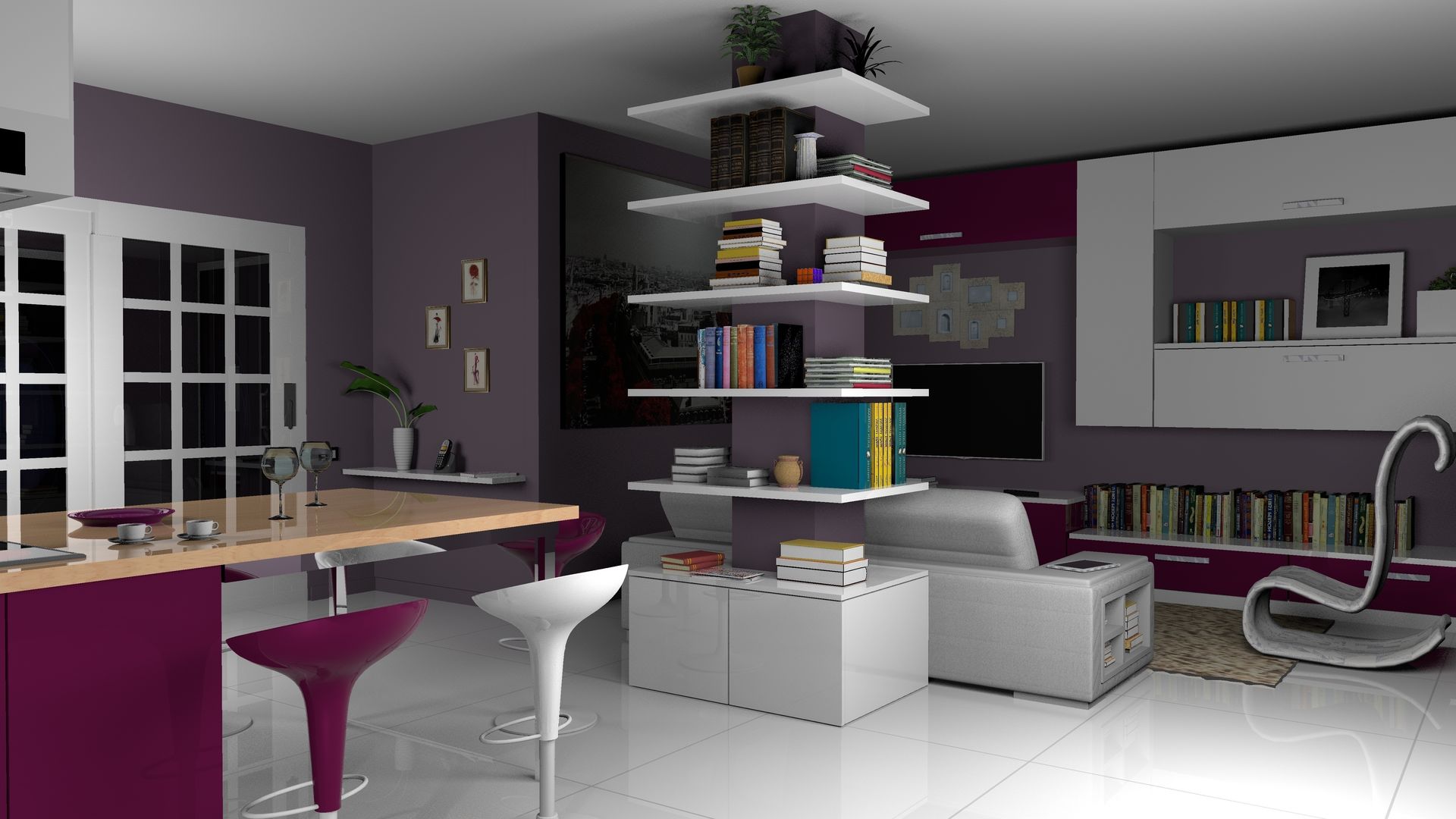 Render fotorealistici, Studio Tecnico Savignano Studio Tecnico Savignano غرفة المعيشة