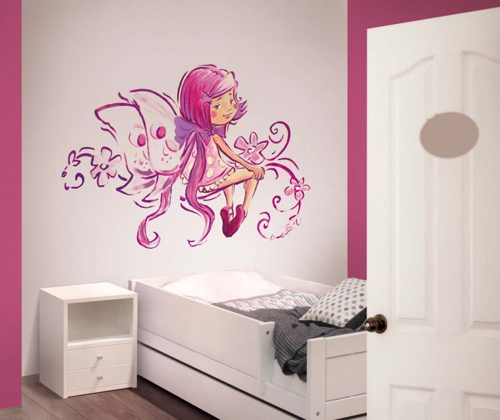 Hada lila Murales Divinos Dormitorios infantiles de estilo moderno