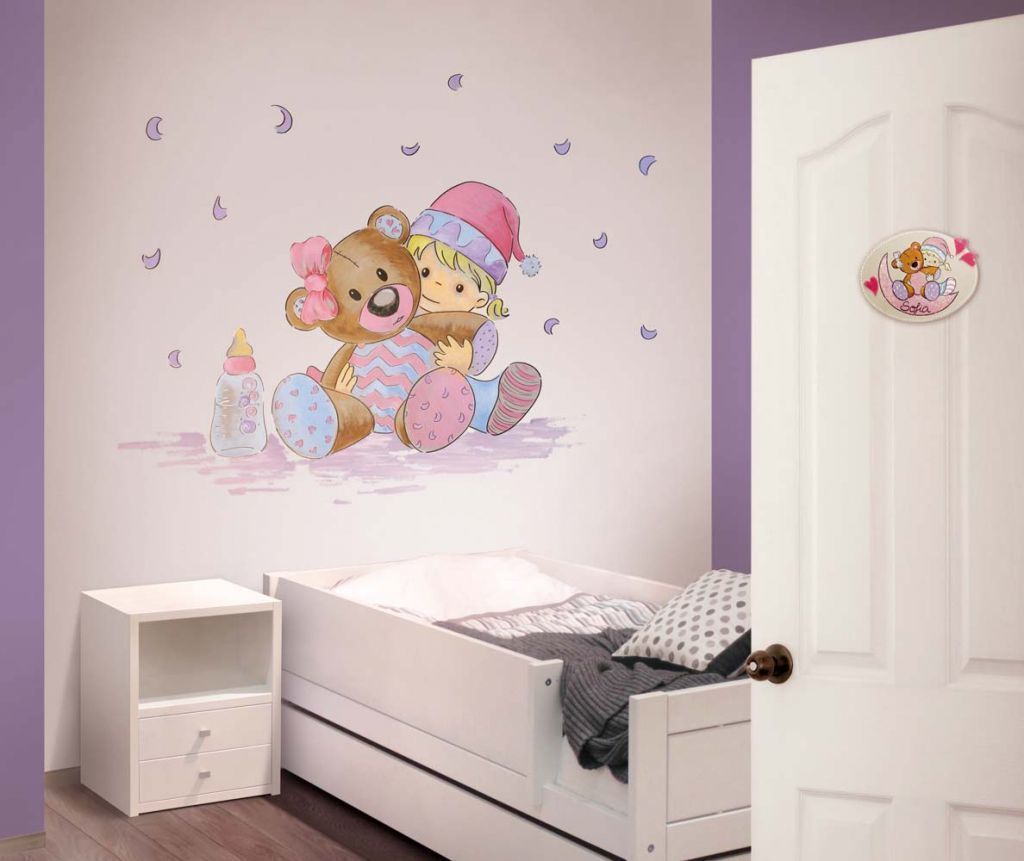 Bebé con osito Murales Divinos Dormitorios infantiles modernos