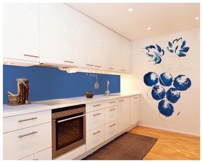 Uvas azules con plata Murales Divinos Cocinas modernas