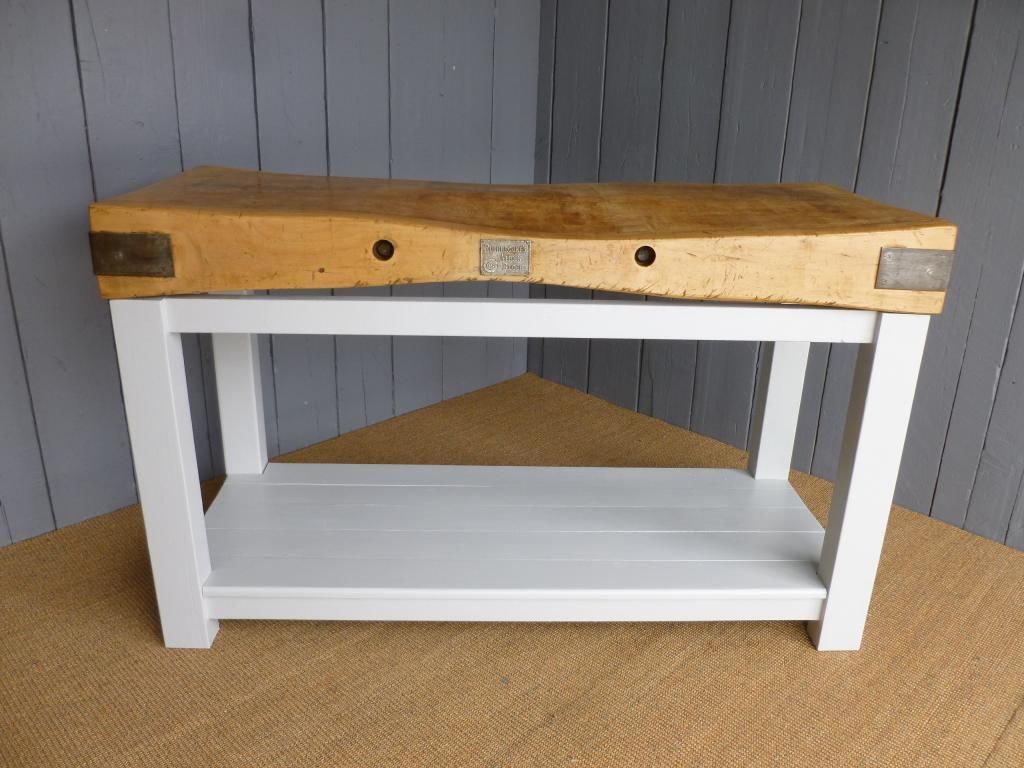 Antique Rushbrook Albion Butchers Block UKAA | UK Architectural Antiques Kırsal Mutfak Mutfak Tezgâhları