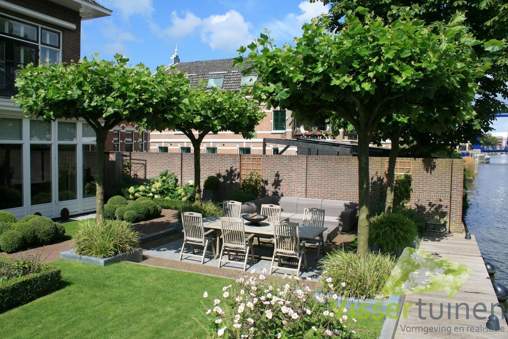 Tuin aan de Oude Rijn, Visser Tuinen Visser Tuinen Rustikaler Garten