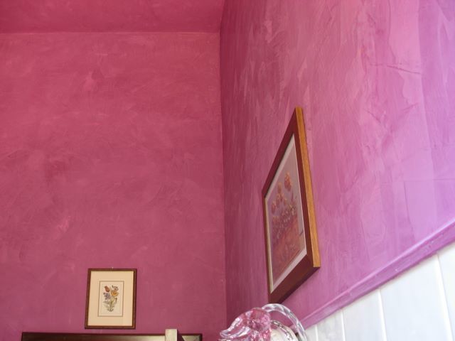 Bagno Stucco a Cera Viola, Arte & Decorazioni di Marco Sinibaldi Arte & Decorazioni di Marco Sinibaldi Klasik Banyo