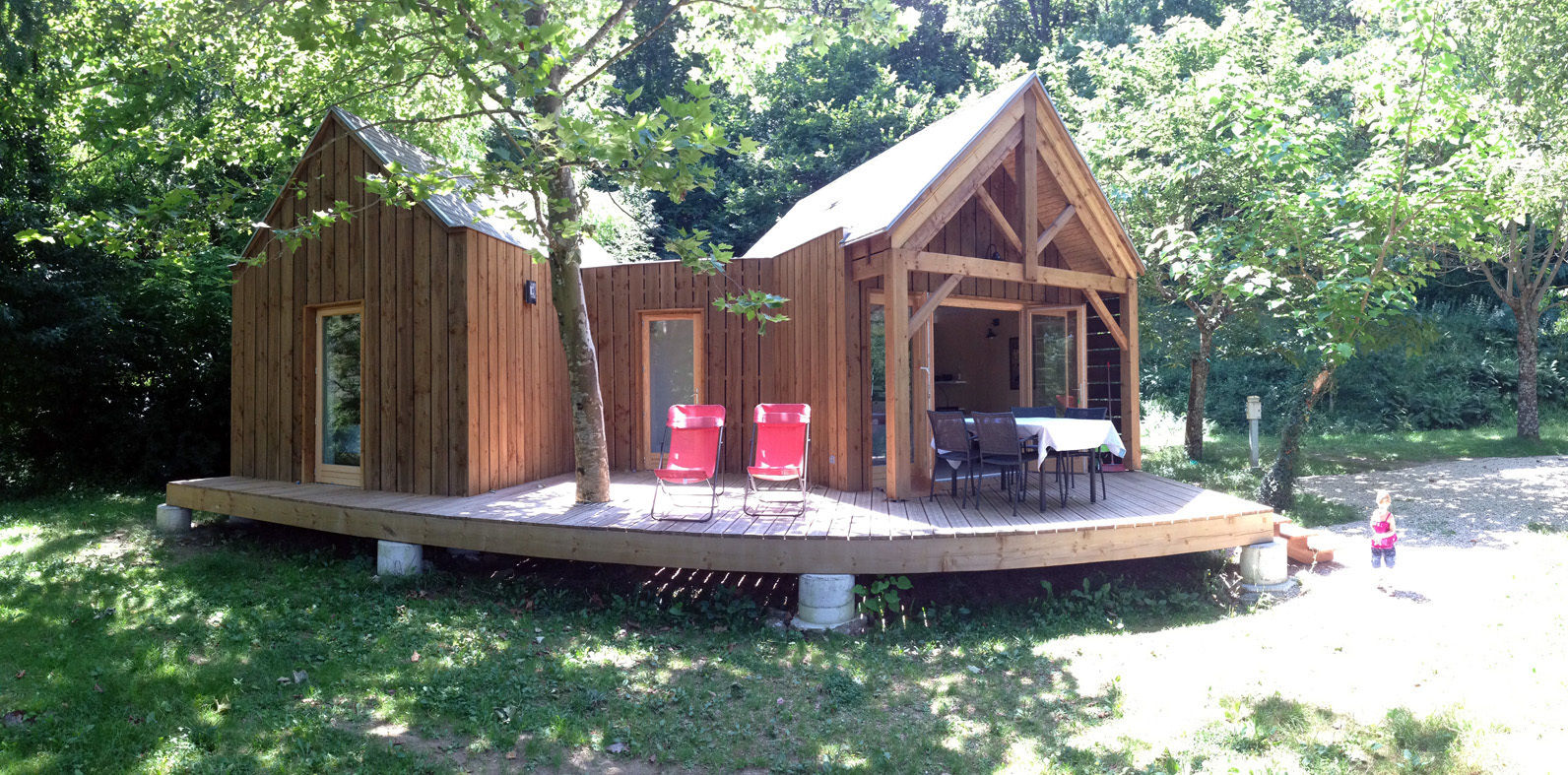 Habitat de loisir en bois - camping les Clots mirandol - bourgnounac, ...architectes ...architectes พื้นที่เชิงพาณิชย์ โรงแรม