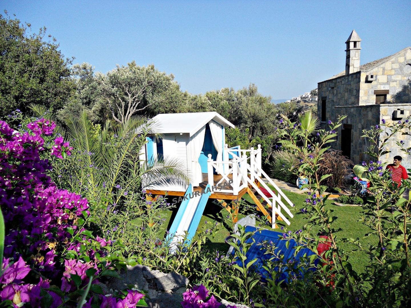 Ahşap Oyun Evi Deniz, Sakura Ahşap Sakura Ahşap Giardino in stile mediterraneo