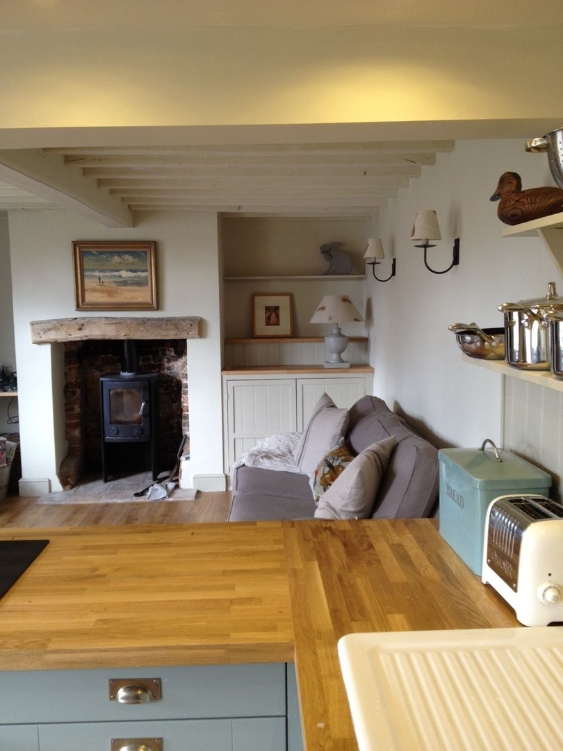 Hollyhock cottage lounge Rooms with a View Country style living room Fireplaces & accessories