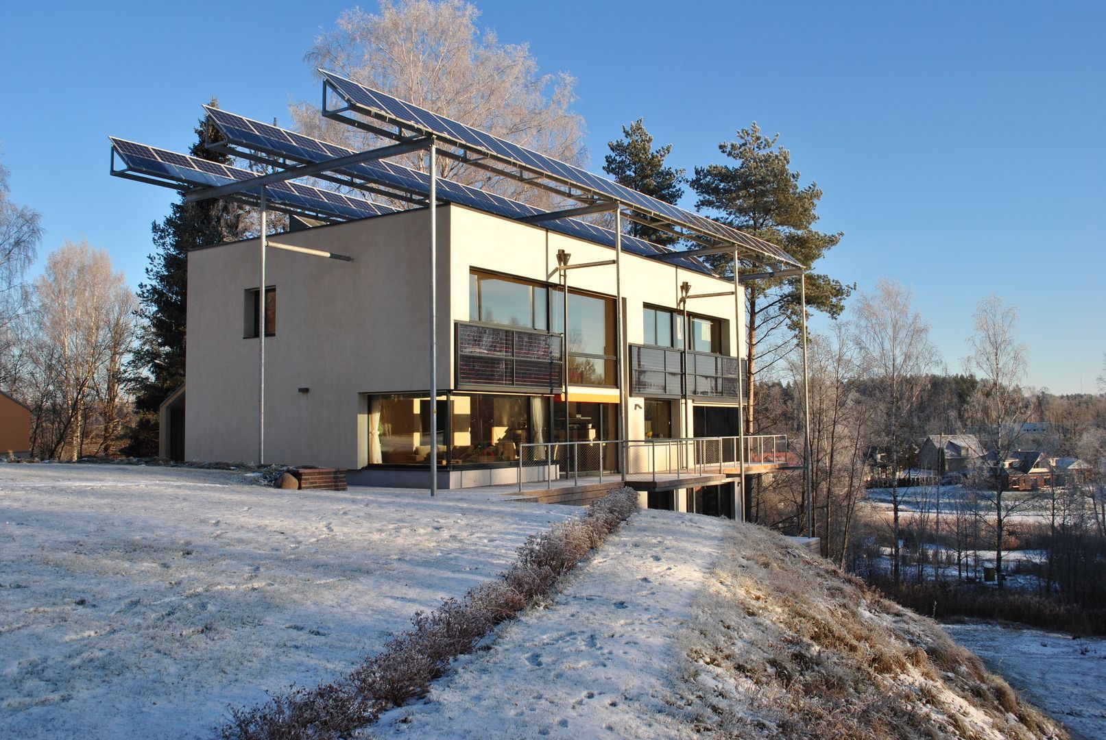 Null Energiehaus in Estland, Architekturbüro Reinberg ZT GmbH Architekturbüro Reinberg ZT GmbH Casas estilo moderno: ideas, arquitectura e imágenes