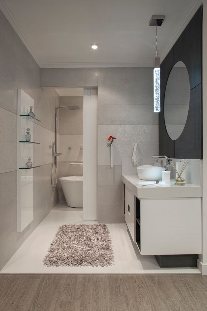 Banheiro do Loft, Adriana Fiali e Rose Corsini - FICODesign Adriana Fiali e Rose Corsini - FICODesign Modern bathroom