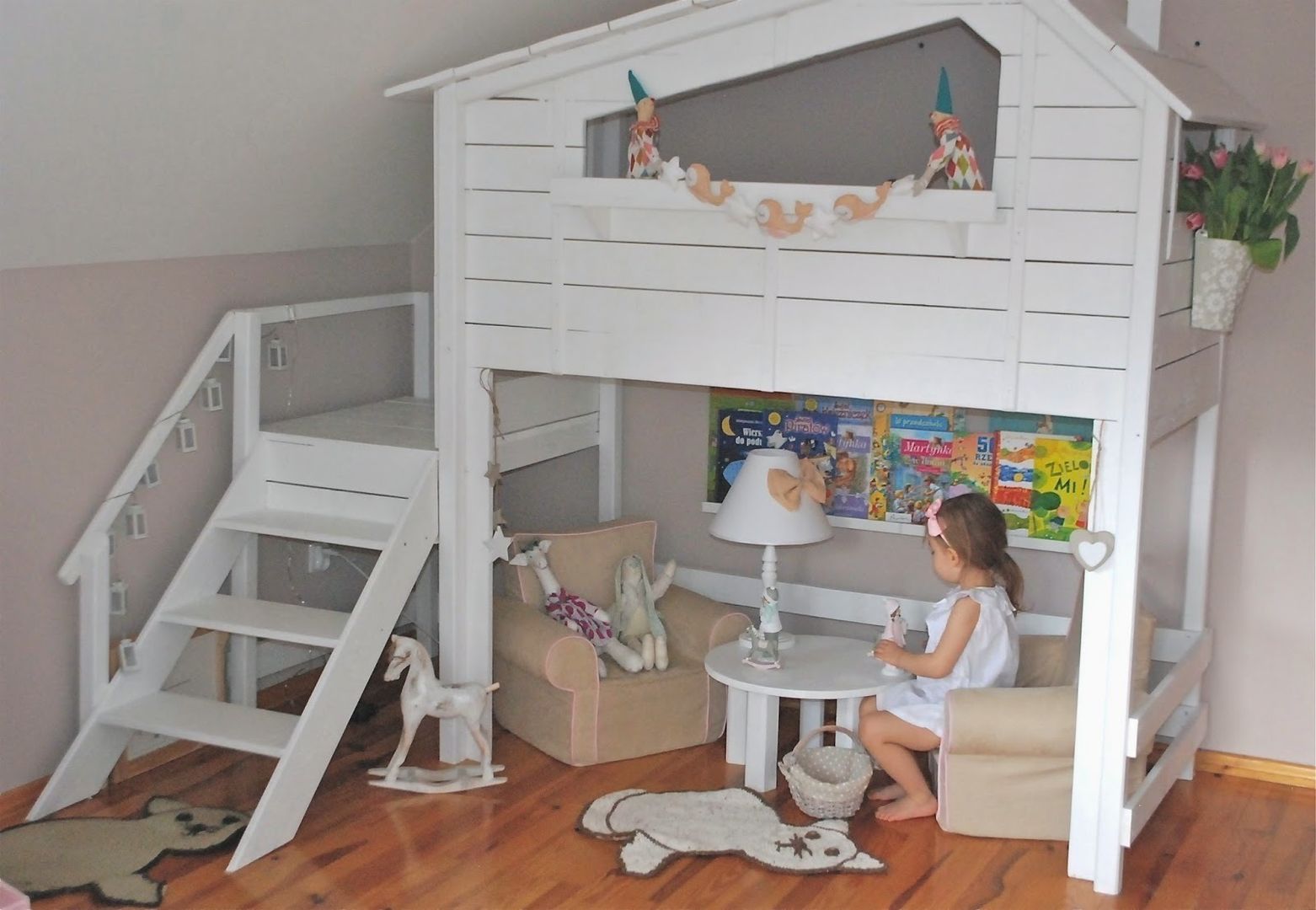 Super unikatowe łóżeczko drwniane - PIĘTROWY DOMEK , Eko Bracia Eko Bracia Classic style nursery/kids room Beds & cribs