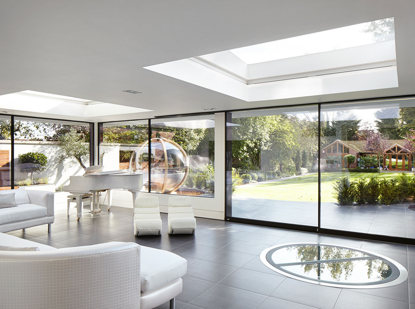 Sunken Wine Cellar Opening Clear Architects Living room