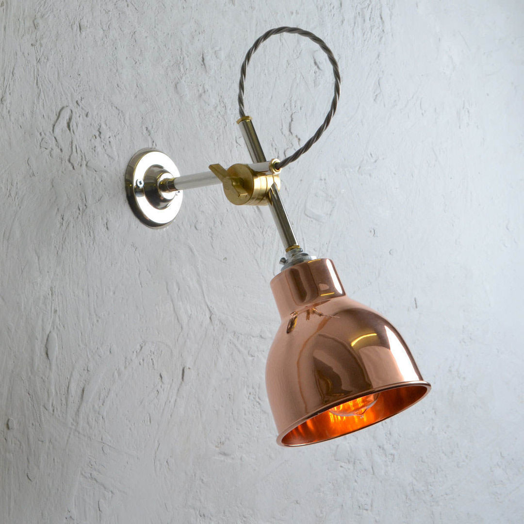 Copper Wall Light Artifact Lighting Ltd. Industrialny salon Oświetlenie